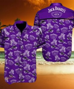 Purple Aloha Jack Daniels Funny Hawaiian Shirt Island Pattern All Over Print