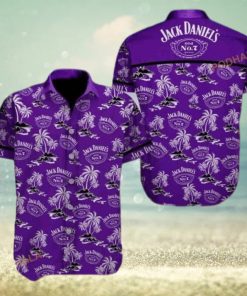 Purple Aloha Jack Daniels Funny Hawaiian Shirt Island Pattern All Over Print