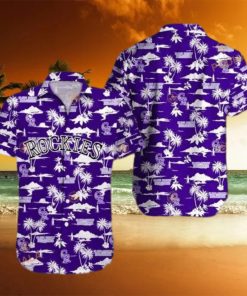 Purple Aloha MLB Colorado Rockies Funny Hawaiian Shirt Palm Islands Summer Lover Gift