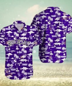 Purple Aloha MLB Colorado Rockies Funny Hawaiian Shirt Palm Islands Summer Lover Gift