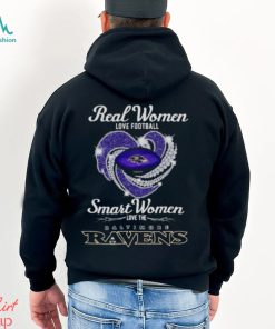 Real Women Love Football Smart Women Love The Baltimore Ravens Purple T- Shirt