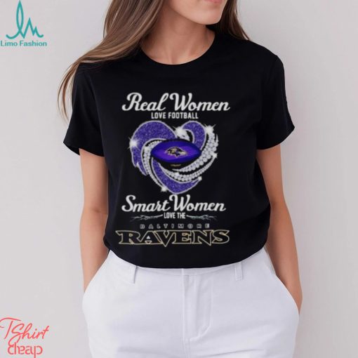 Real Women Love Football Smart Women Love The Baltimore Ravens Shirt