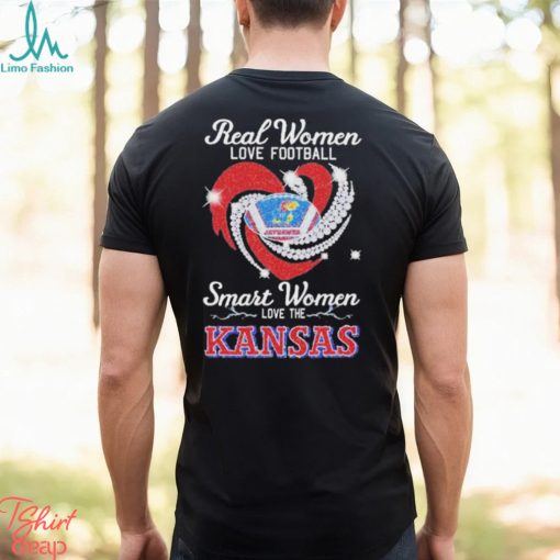 Real Women Love Football Smart Women Love The Kansas Diamond T Shirt