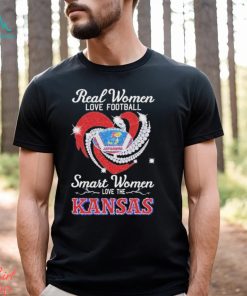 Real Women Love Football Smart Women Love The Kansas Diamond T Shirt