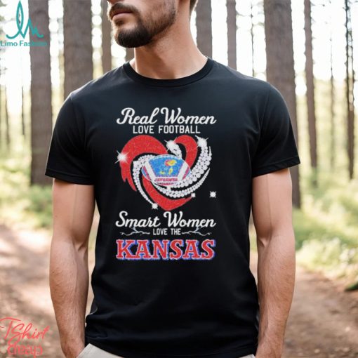 Real Women Love Football Smart Women Love The Kansas Diamond T Shirt