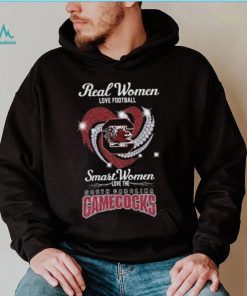 Real Women Love Football Smart Women Love The South Carolina Gamecocks 2023 Heart Diamond Shirt