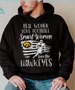 Real Women love football smart Women love the Iowa Hawkeyes American flag shirt