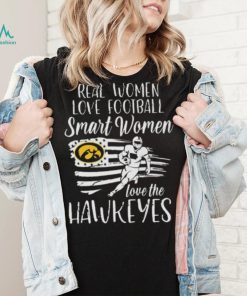 Real Women love football smart Women love the Iowa Hawkeyes American flag shirt