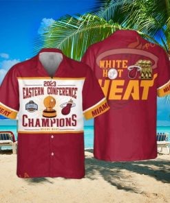 Red Aloha Miami Heat Eastern Conference Champions Funny Hawaiian Shirt