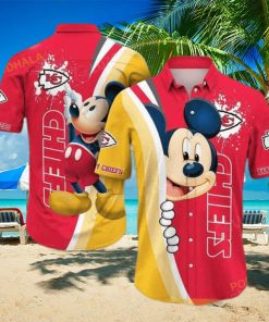 Red Aloha Mickey Mouse Disney NFL Kansas City Chiefs Funny Hawaiian Shirt