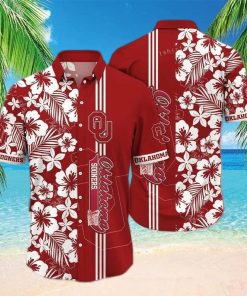 Red Aloha NCAA Oklahoma Sooners Hawaiian Shirt Gift For Beach Trip