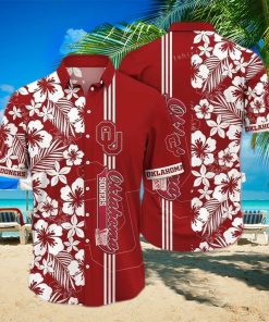 Red Aloha NCAA Oklahoma Sooners Hawaiian Shirt Gift For Beach Trip