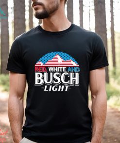 Red White and Busch Light 4th of July 2023 logo shirt