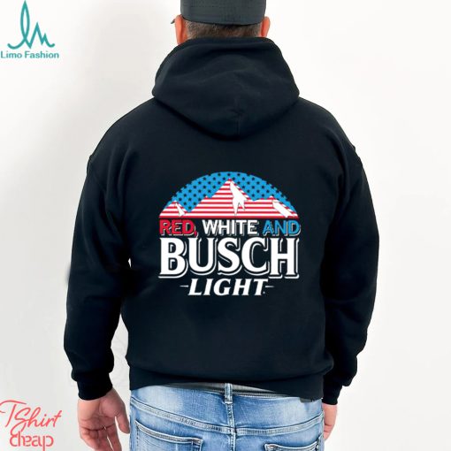 Red White and Busch Light 4th of July 2023 logo shirt