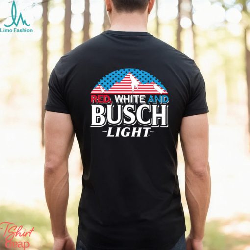 Red White and Busch Light 4th of July 2023 logo shirt