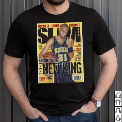 Reggie Miller Indiana Pacers NBA Slam Cover Tee Shirt