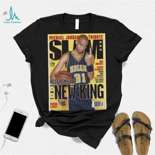 Reggie Miller Indiana Pacers NBA Slam Cover Tee Shirt