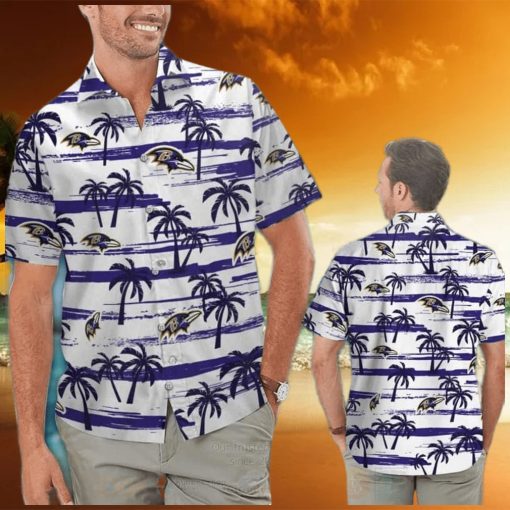 Retro Aloha NFL Baltimore Ravens Hawaiian Shirt Summer Gift For Friend