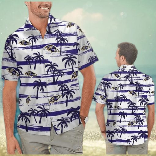 Retro Aloha NFL Baltimore Ravens Hawaiian Shirt Summer Gift For Friend