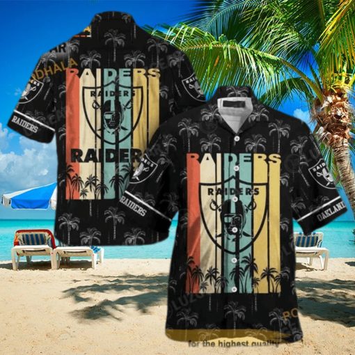 Retro NFL Las Vegas Raiders Funny Hawaiian Shirt Beach Gift For Him