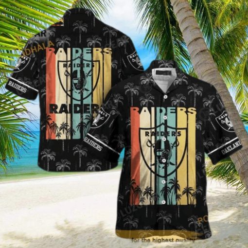 Retro NFL Las Vegas Raiders Funny Hawaiian Shirt Beach Gift For Him