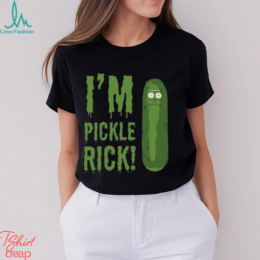 pickle rick button up shirt