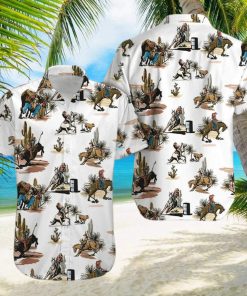 Rodeo Cowboy White Hawaiian Shirt