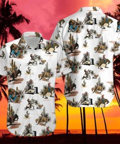 Rodeo Cowboy White Hawaiian Shirt