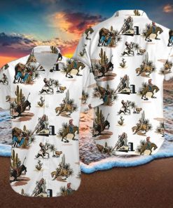 Rodeo Cowboy White Hawaiian Shirt