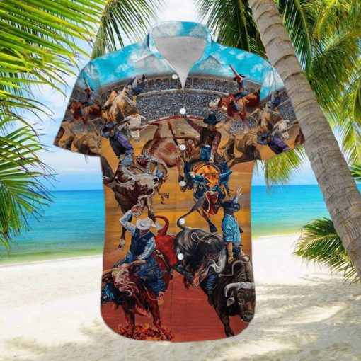 Rodeo Life Is The Best Life Bull Riding Unisex Hawaiian Aloha Shirts