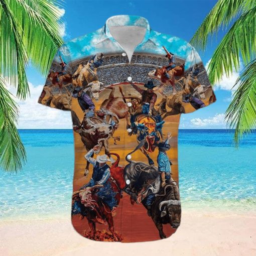 Rodeo Life Is The Best Life Bull Riding Unisex Hawaiian Aloha Shirts