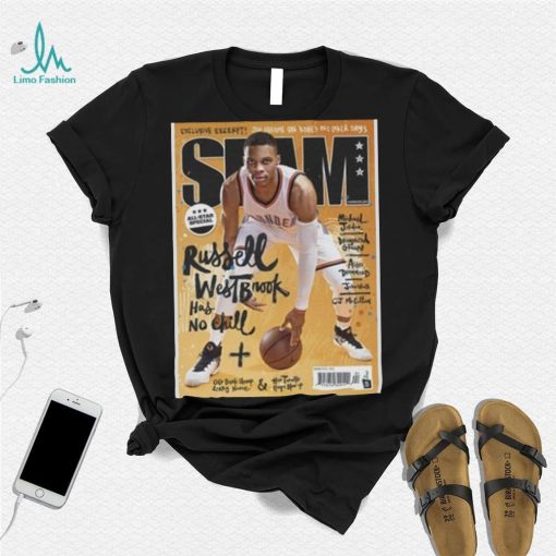 Russell Westbrook Oklahoma City Thunder NBA Slam Cover Tee Shirt