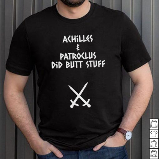 Sacha coward wearing achilles and patroclus did butt stuff shirt