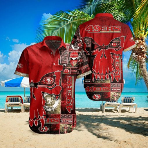 San Francisco 49ers NFL Hawaiian Shirt Skull Printed 3D New Trend Summer For Fans Hot Trend 2023