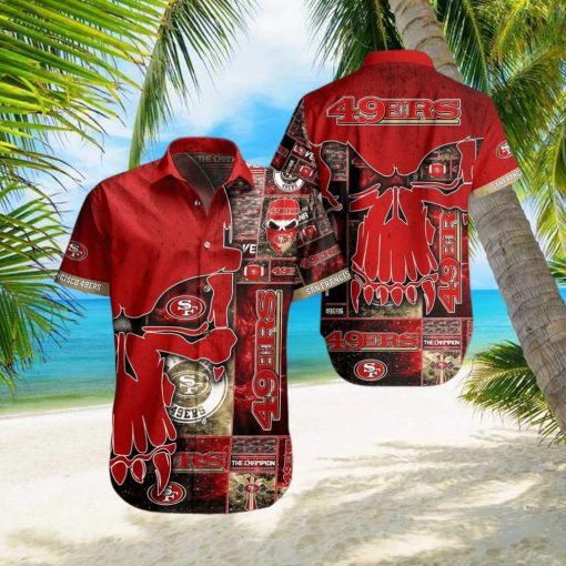 San Francisco 49ers NFL Hawaiian Shirt Skull Printed 3D New Trend Summer For Fans Hot Trend 2023