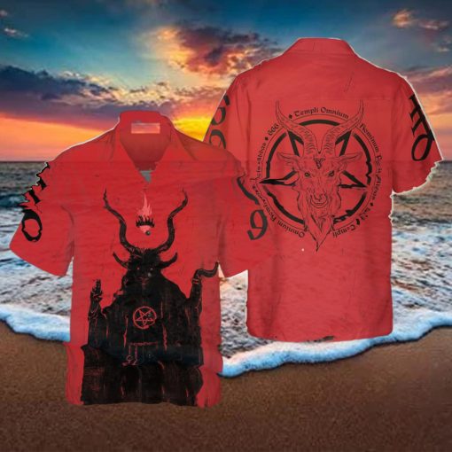 Satanic Demon Goat Hawaiian Shirt Idea Summer Gift For Men And Women