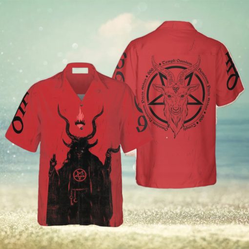 Satanic Demon Goat Hawaiian Shirt Idea Summer Gift For Men And Women