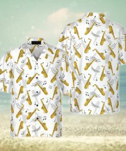 Saxophone Seamless Pattern Hawaiian Shirt Idea Summer Gift For Men And Women