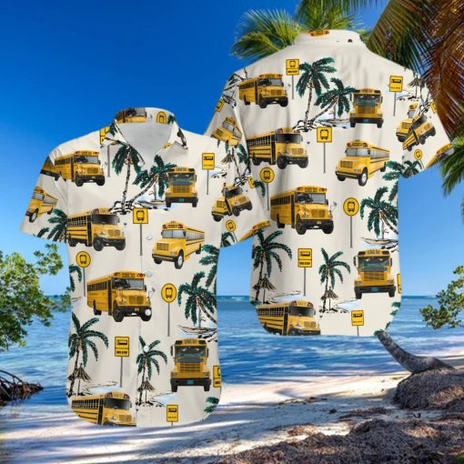 School Bus Hawaiian Shirt