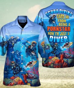 Scuba Diving Being A Pornstar A Diver Lover Diving Hawaiian Shirt