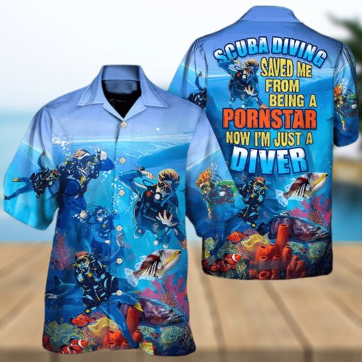 Scuba Diving Being A Pornstar A Diver Lover Diving Hawaiian Shirt