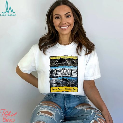 Sea to Shining Sea Penguins Dolphins Orca art shirt
