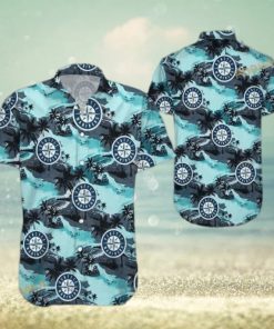 Seattle Mariners MLB Hawaiian Shirt Island Pattern Practical Beach Gift