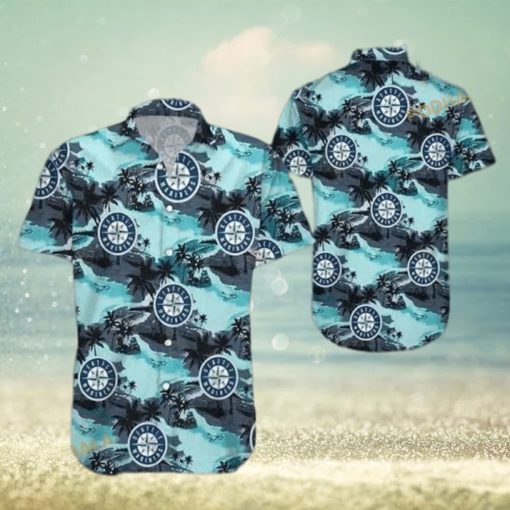 Seattle Mariners MLB Hawaiian Shirt Island Pattern Practical Beach Gift