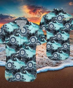 Seattle Mariners MLB Hawaiian Shirt Island Pattern Practical Beach Gift