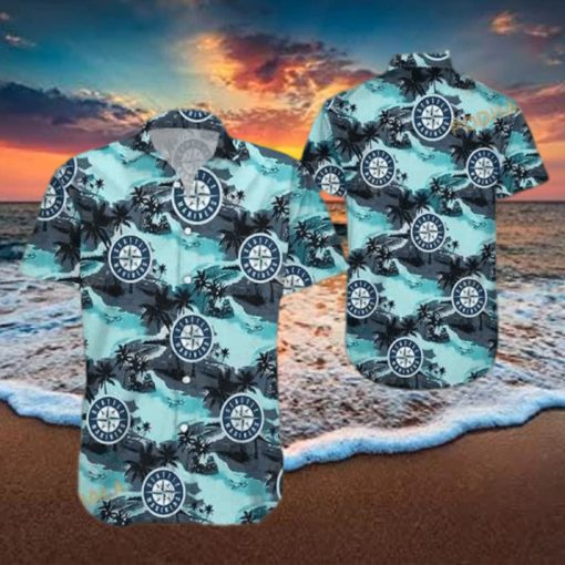 Seattle Mariners MLB Hawaiian Shirt Island Pattern Practical Beach Gift