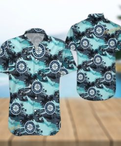 Seattle Mariners MLB Hawaiian Shirt Island Pattern Practical Beach Gift