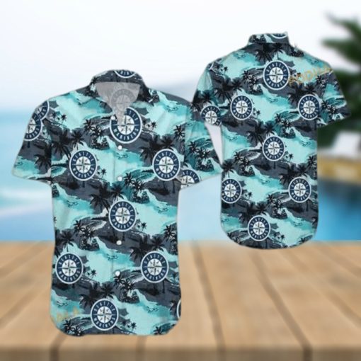 Seattle Mariners MLB Hawaiian Shirt Island Pattern Practical Beach Gift