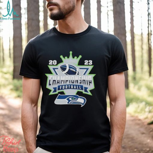 Seattle Seahawks Football NFL 2023 Championship Crown Logo Shirt