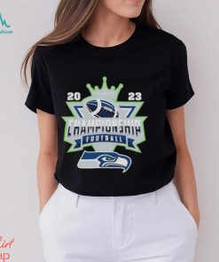 Seattle Seahawks Football NFL 2023 Championship Crown Logo Shirt